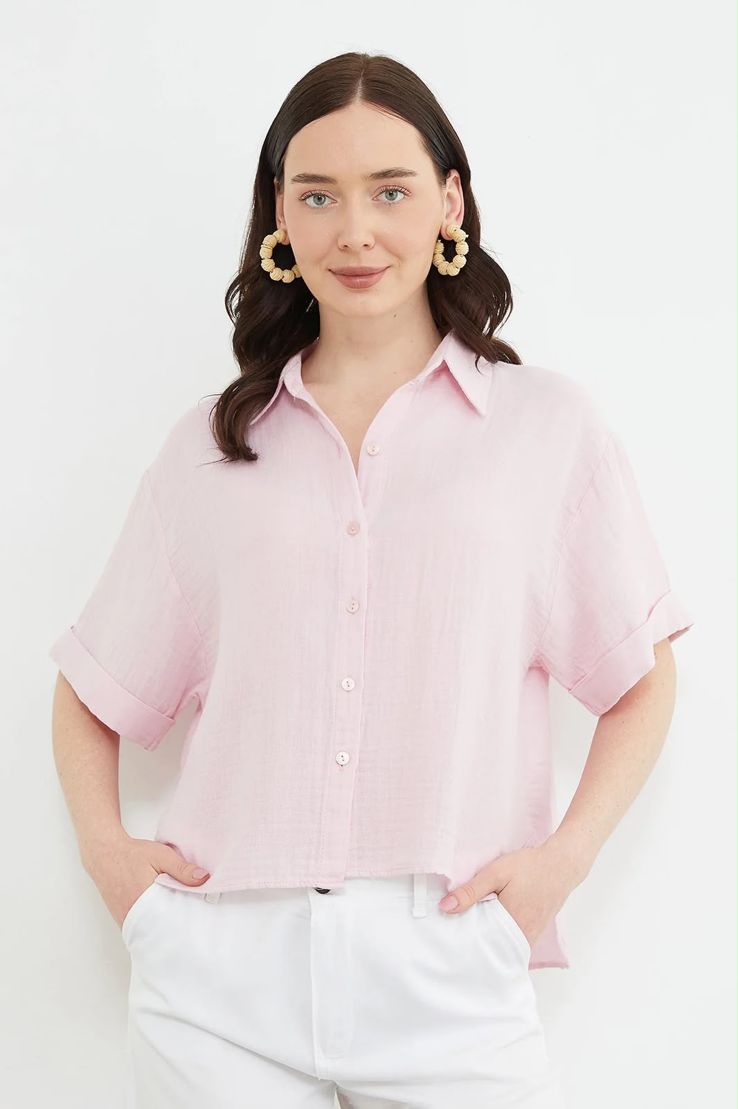 Women's basic casual shirt, third colour – Fullamoda Jordan