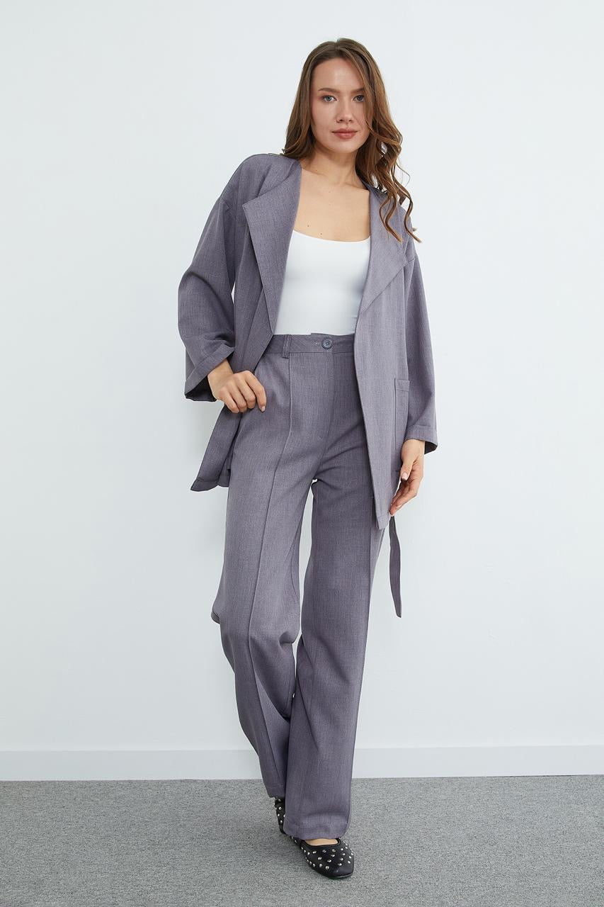 Belted blazer and wide-leg trouser set, second colour – Fullamoda Jordan
