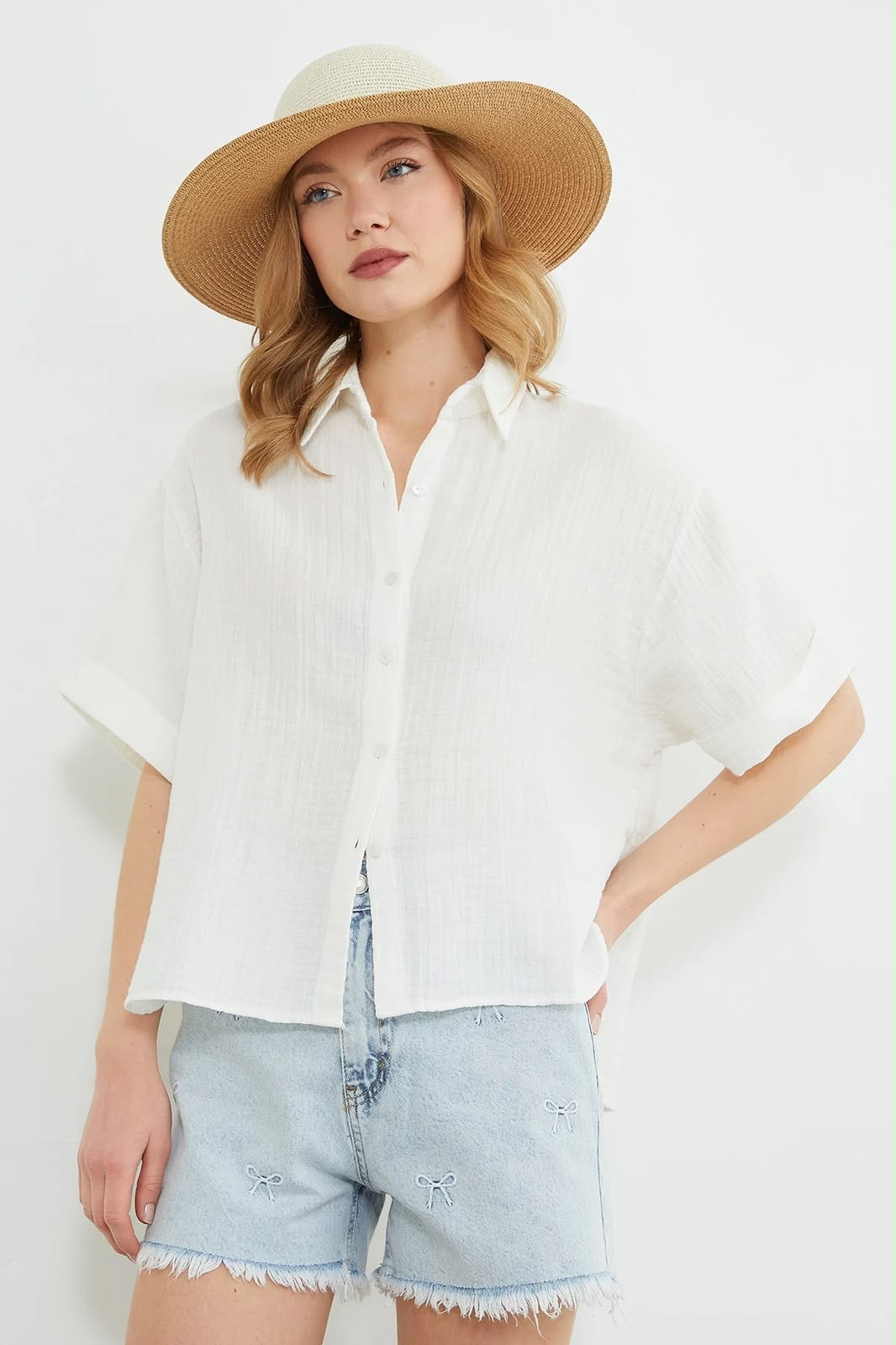 Women's basic casual shirt | قميص نسائي كاجوال – Fullamoda Jordan