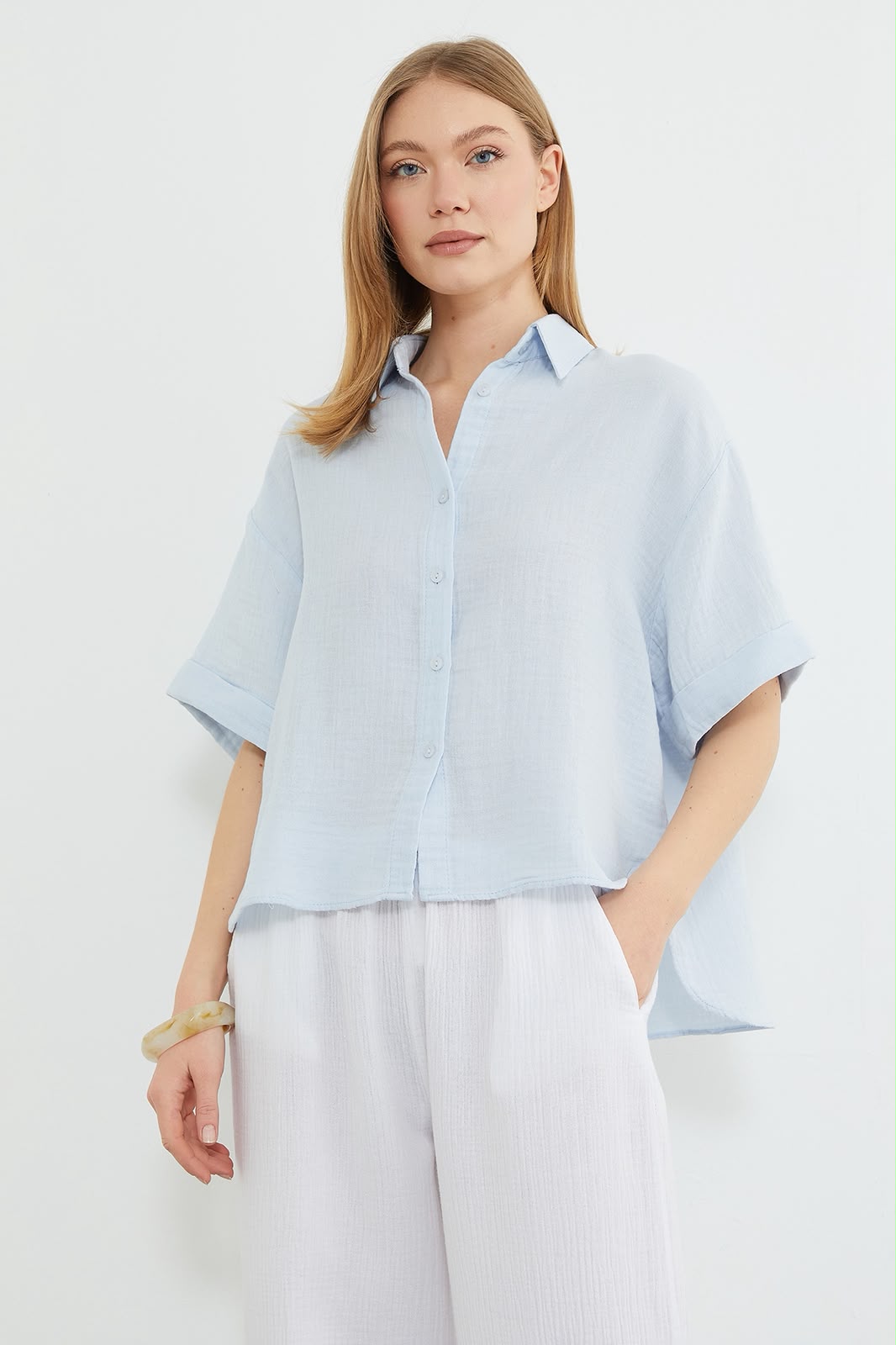 Women's basic casual shirt, fourth colour – Fullamoda Jordan